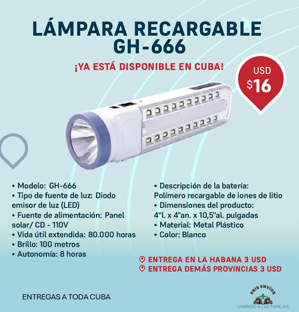 LÁMPARA RECARGABLE
