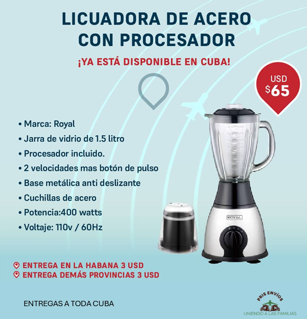 LICUADORA CON PROCESADOR