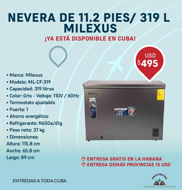 NEVERA MILEXUS 11.2 PIES