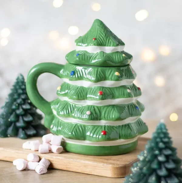 Tasse en forme de sapin de Noel Vert