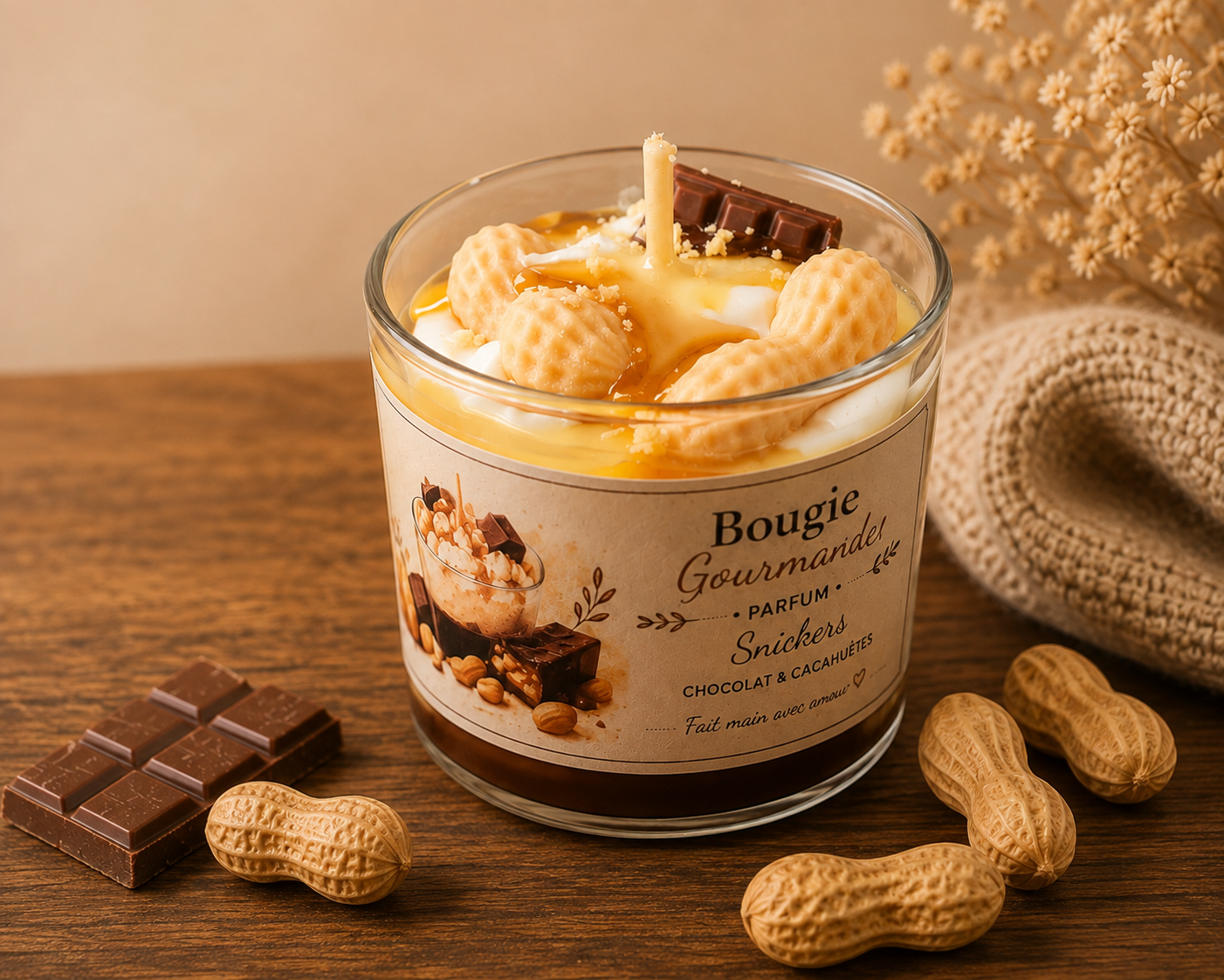 Bougie gourmande Snickers