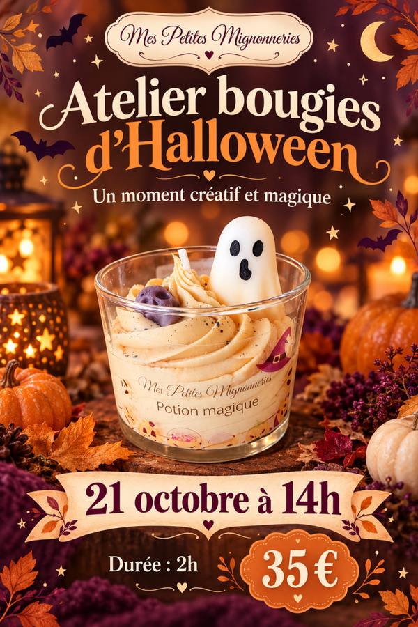 Atelier bougie d'Halloween