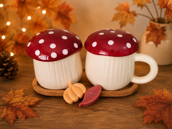 Coffret Champignons 🍄 brûle parfum et tasse