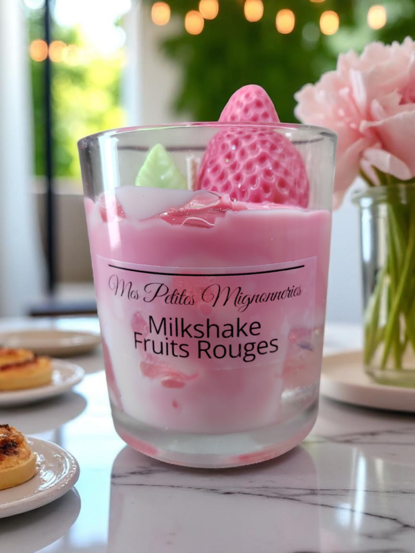 Bougie Milkshake Fruits Rouges
