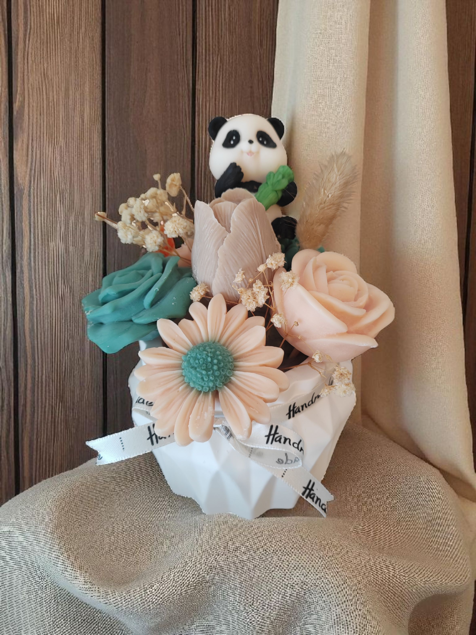 Bouquet Panda Orchidée Perle Noire