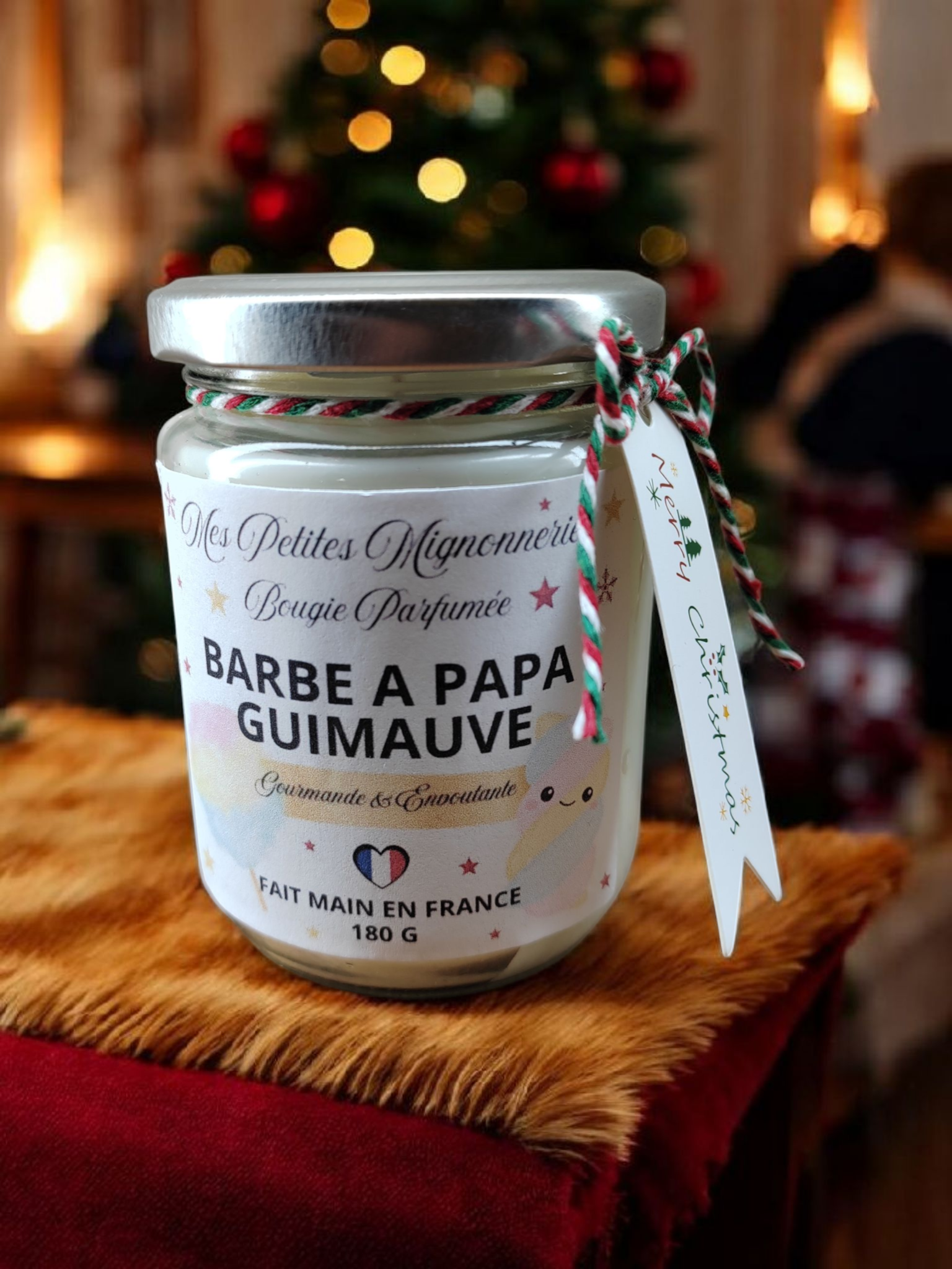 Bougie Barbe à papa-Guimauve