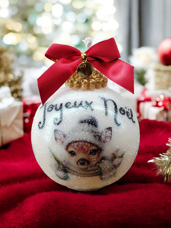 Bougie boule de Noël Animaux