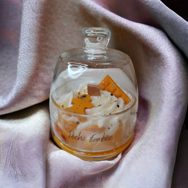Bougie cloche Pêche Flambée