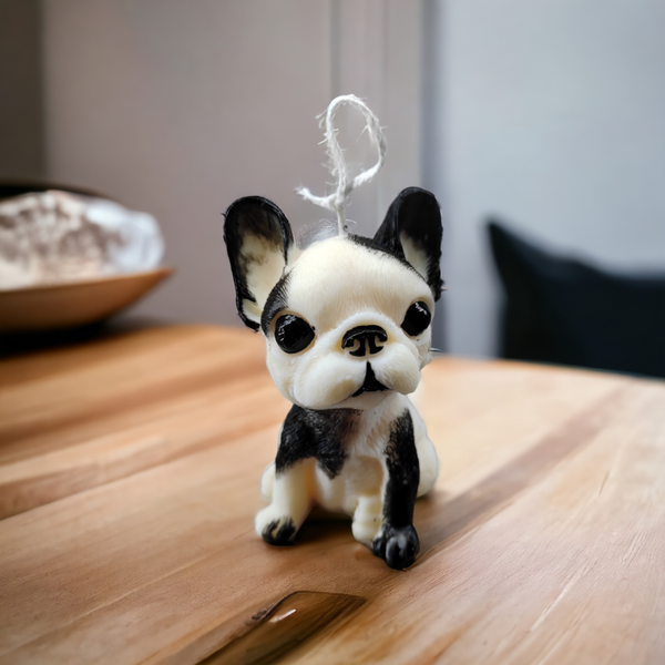 Maxi bougie bouledogue Cerise noire explosive