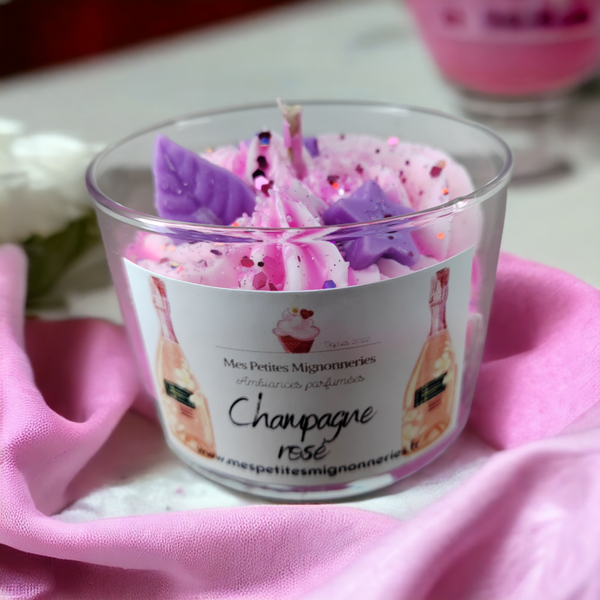 Bougie Champagne rosé