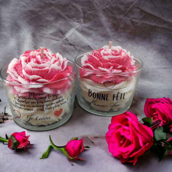 Bougie Pétales Roses