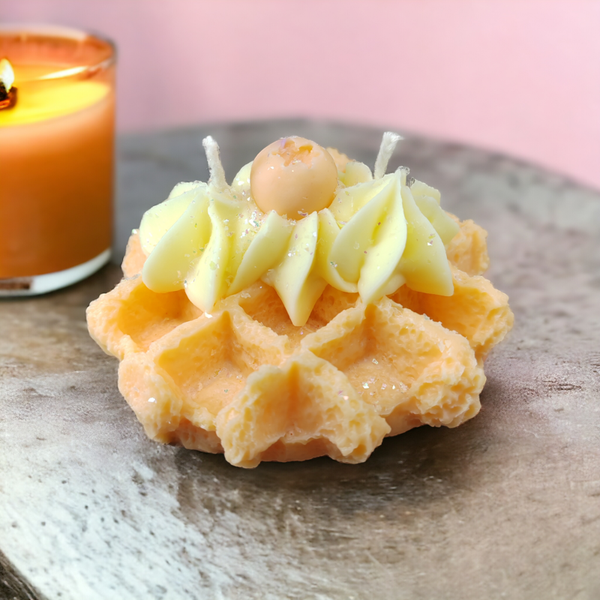 Bougie gaufre Cupcake Clémentine