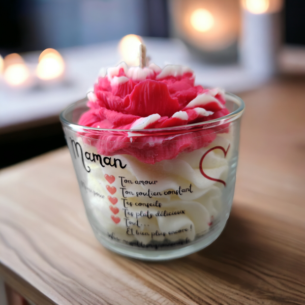 Bougie Rose ancienne