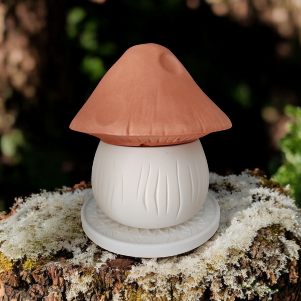 Photophore champignon terracotta