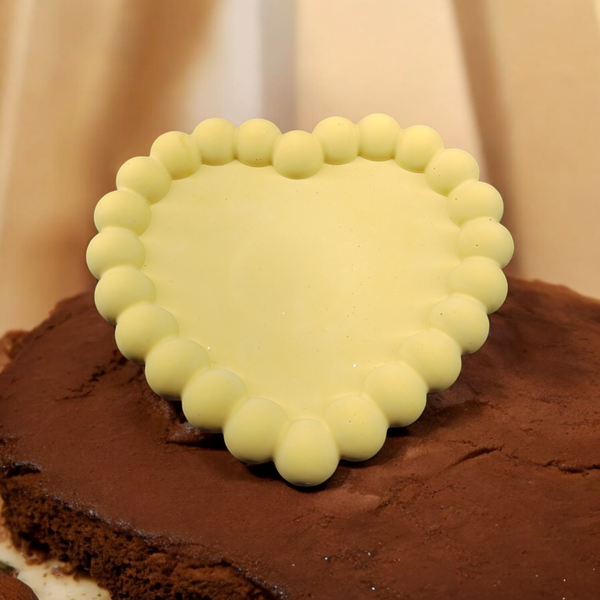 Soucoupe cœur jaune oxyde