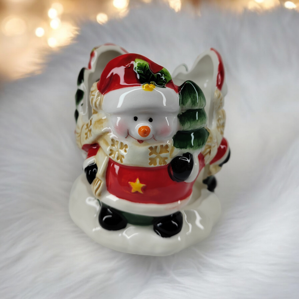 Photophore bonhomme de neige