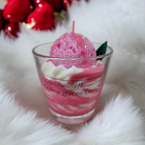 Bougie Crème glacée cerise