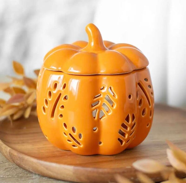 Brûle parfum citrouille orange, feuilles d'automne