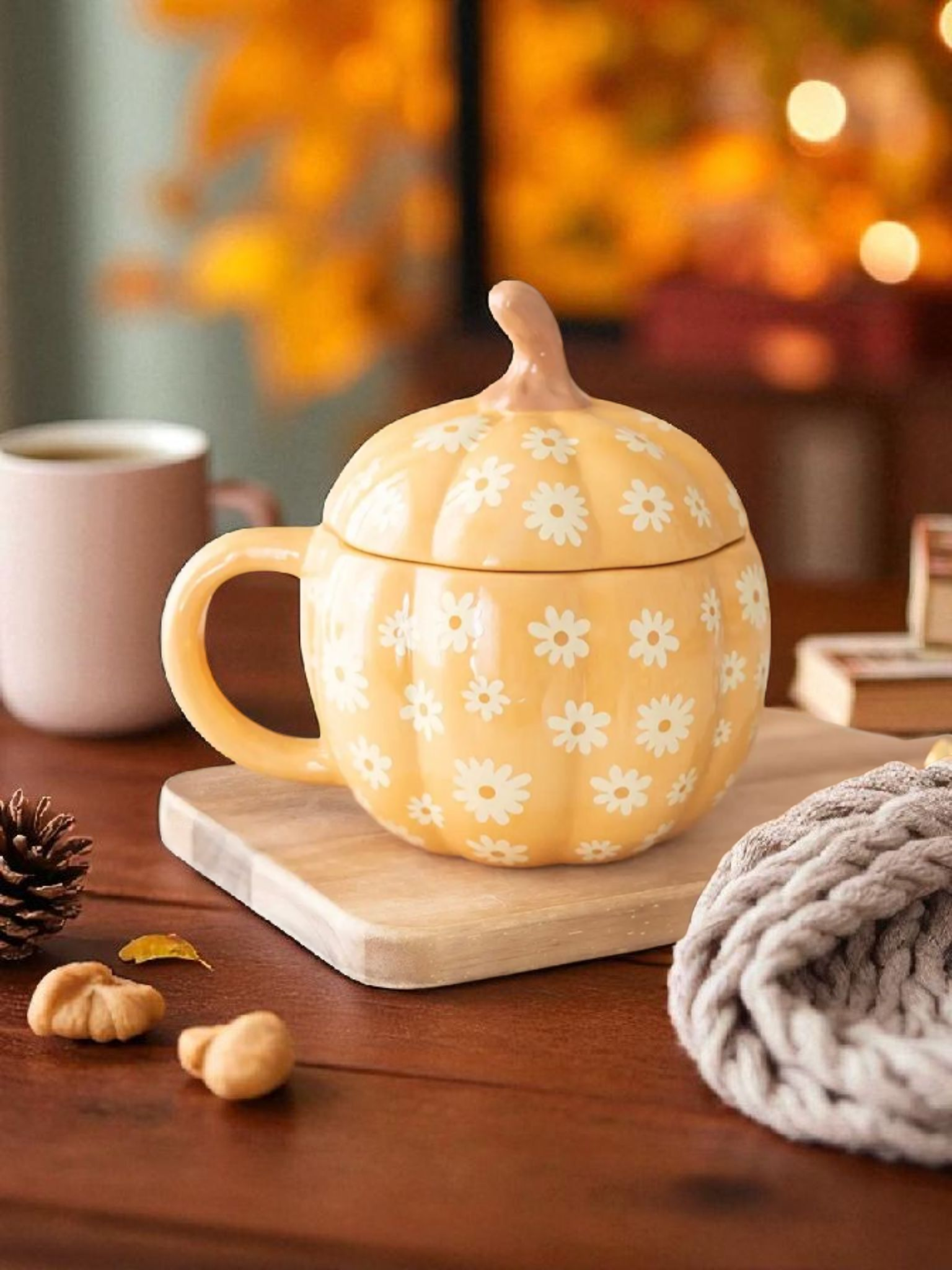 Tasse Citrouille florale