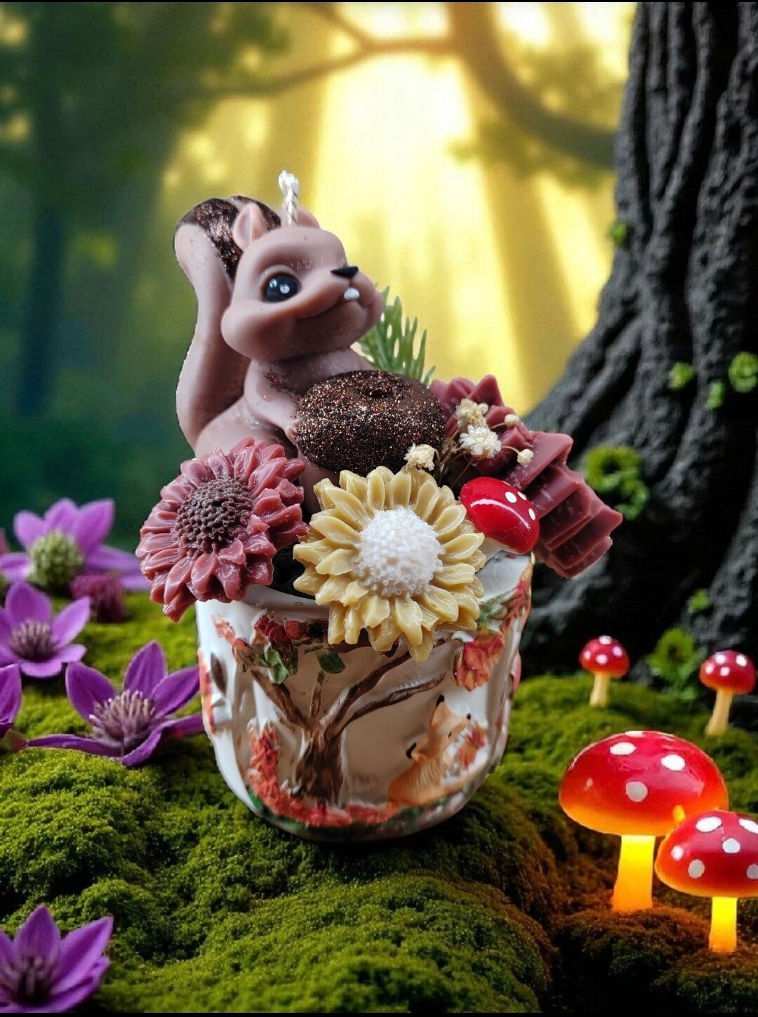 Bouquet Écureuil Thé et pain d'épices