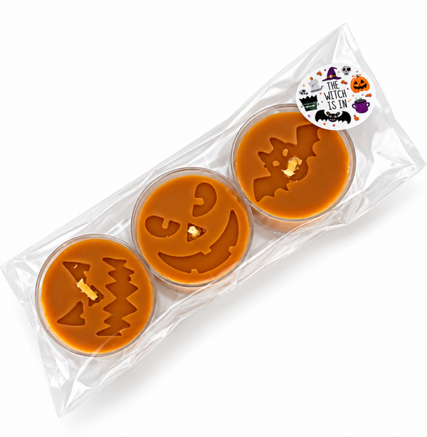 Lot de 3 bougies chauffe plat « Baiser de citrouille »