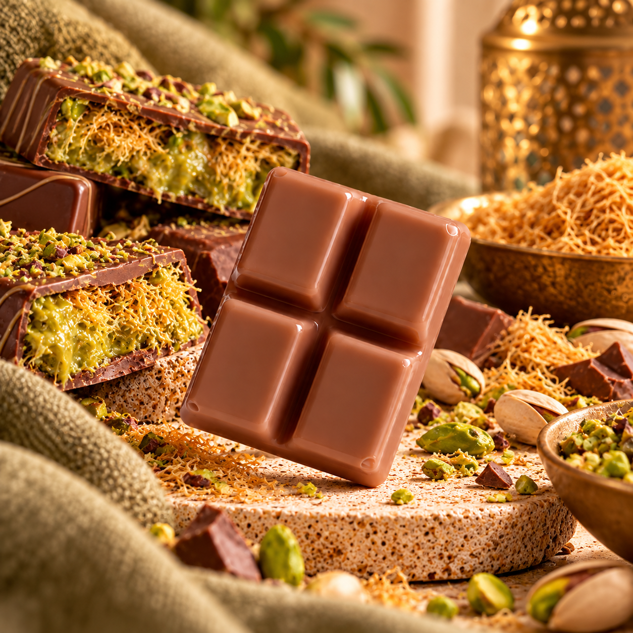 Fondant « Chocolat Dubaï »  💚