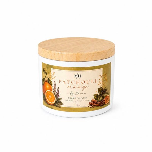 Bougie coulée « Patchouli orange by Karma »