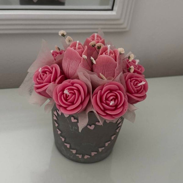 Montage floral pink