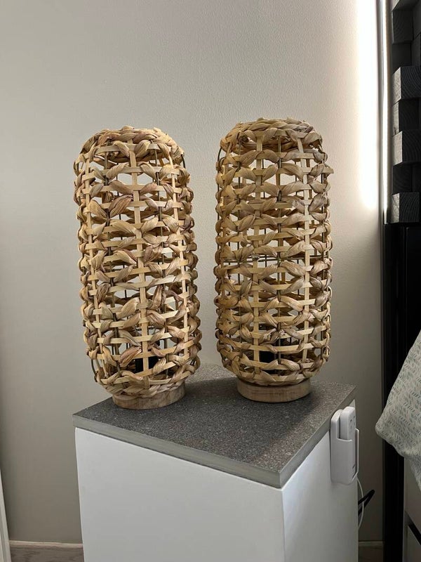 Lampe de chevet tressé