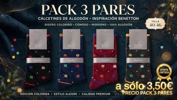 Pack 3 pares de Calcetines Bene