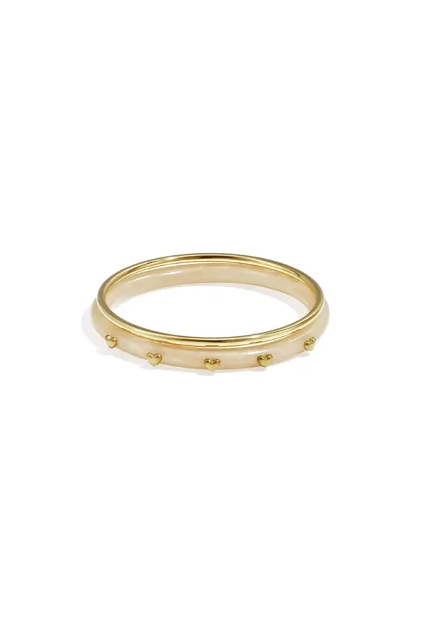 Bangle heart beige