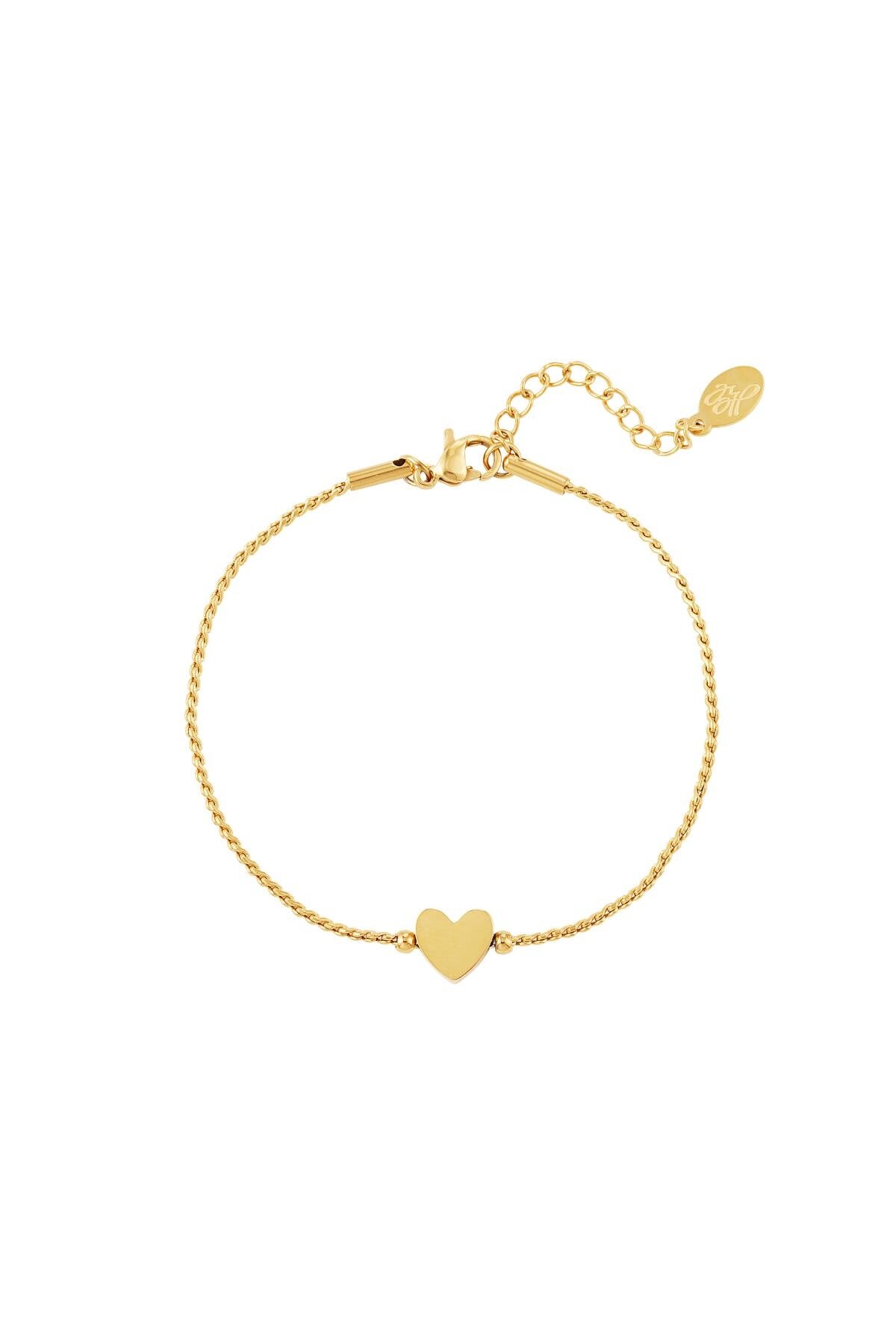Gouden hart armband