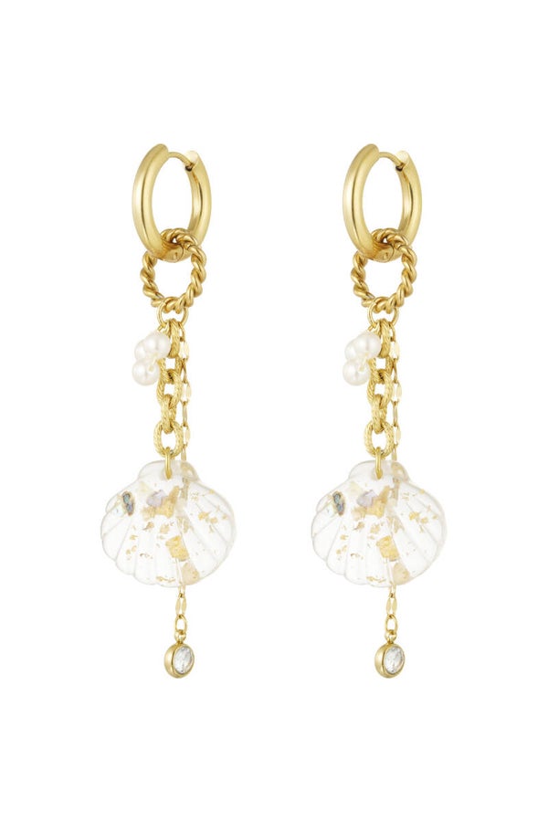 Beach Shell Pearls Goud