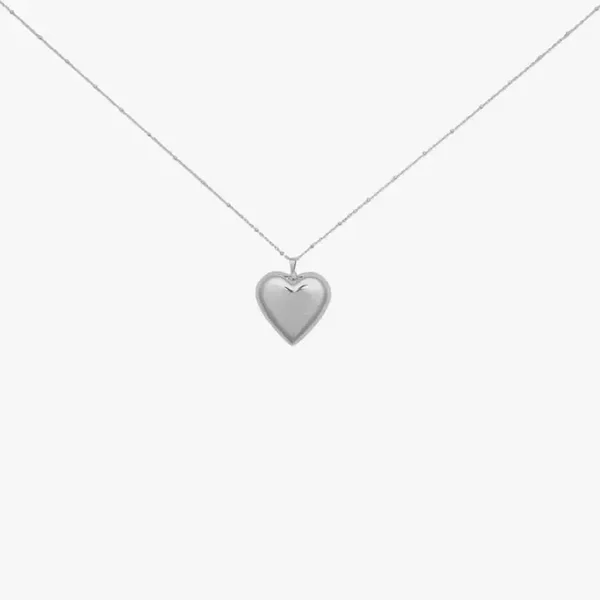 Lange hart ketting Zilver