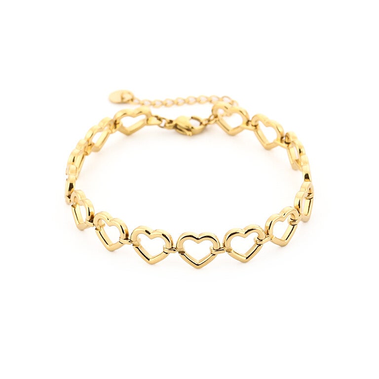 Lots of Hearts armband Goud