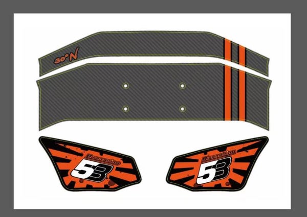 30 DNB 5B 2.0 Stycker aileron Orange (1 pièce)  ref B2006-1