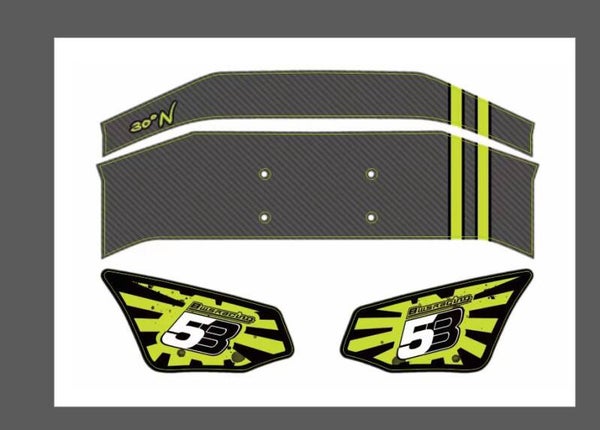 30 DNB 5B 2.0 Stycker aileron Vert (1 pièce)  ref B2006