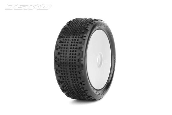 JETKO Pneus Jetko Buggy 1:10 Challenger AV 4WD Super Soft sur jantes (2) Part No. : JK2002CSSGW