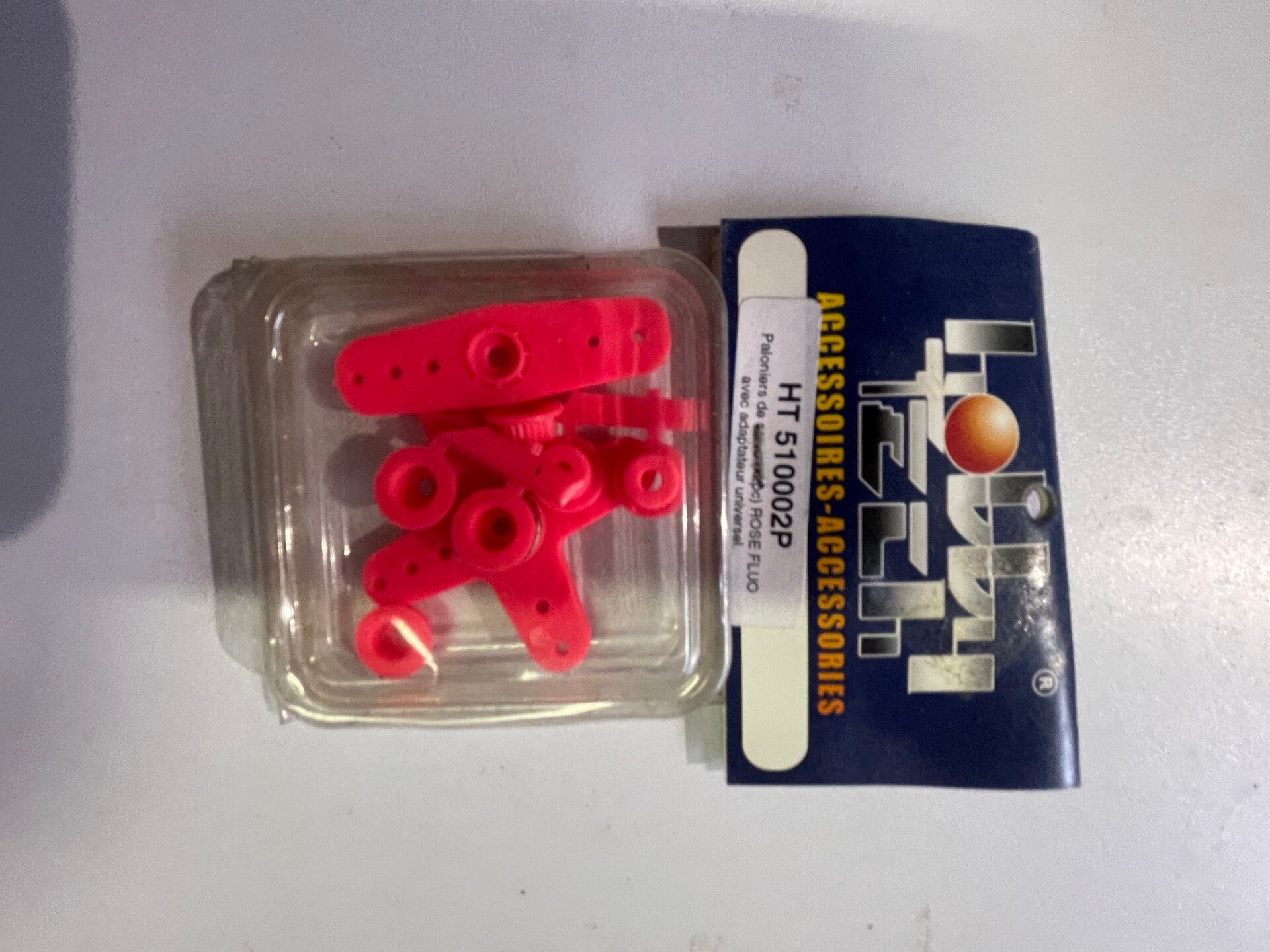 DESTOK26 Lot de palonnier plastique rouge fluo