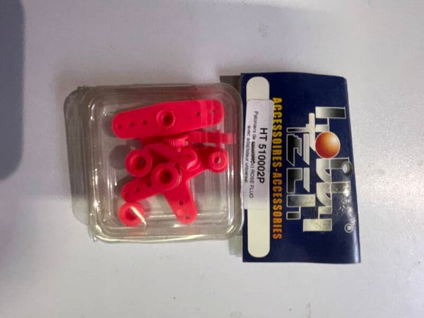 DESTOK26 Lot de palonnier plastique rouge fluo