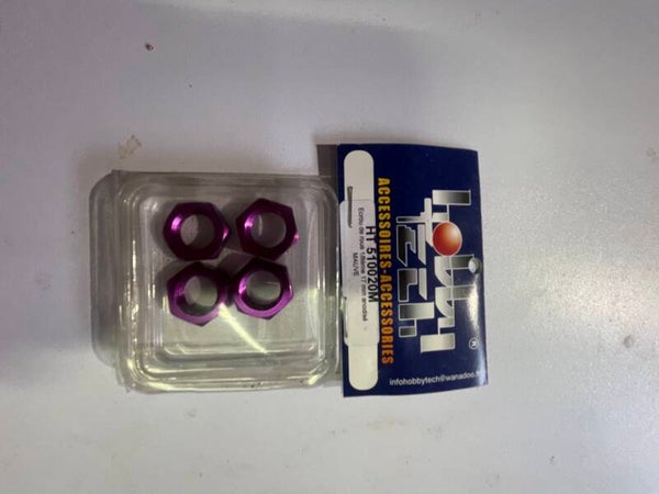 DESTOK26 Ecrou de roue 1/8 17mm anodisé violet