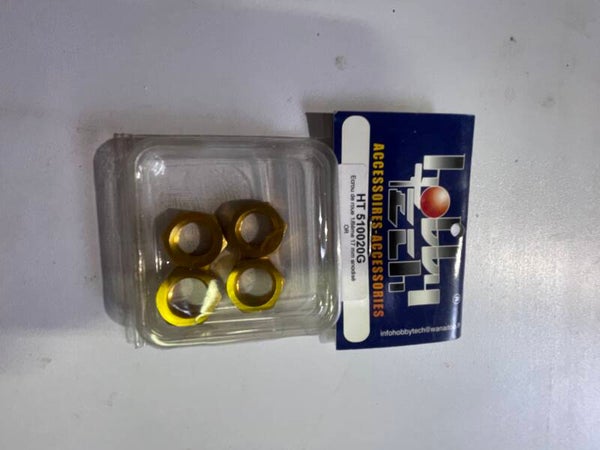 DESTOK26 Ecrou de roue 1/8 17mm anodisé or