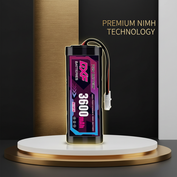 Batterie NiMH DXF 7,2 V 3600 mAh - Batterie haute capacité pour voitures et modèles réduits RC
