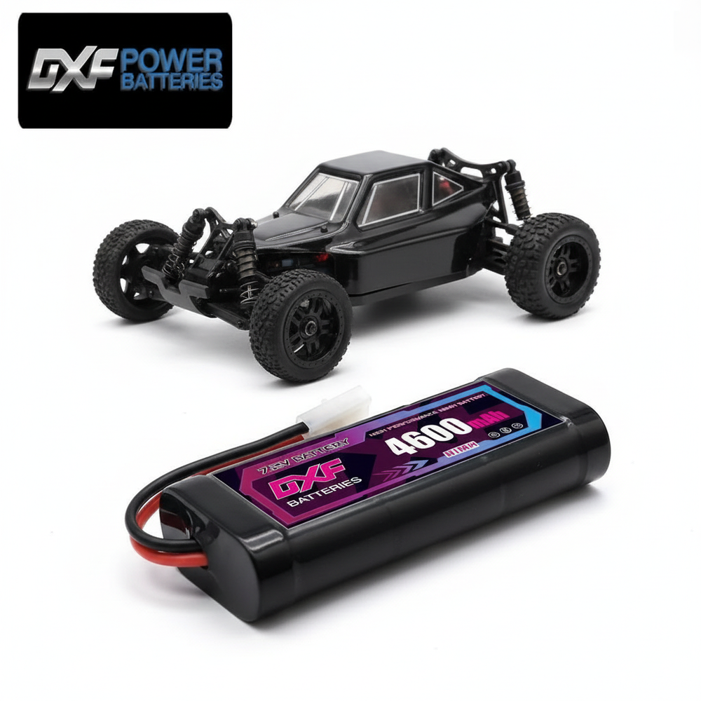 Batterie NiMH DXF 7,2 V 4600 mAh - Batterie haute capacité pour voitures et modèles réduits radiocommandés
