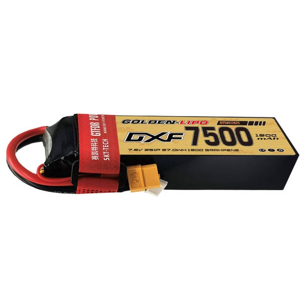Batterie LiPo DXF 2S 7,4 V 150C 7500mAh avec boîtier souple