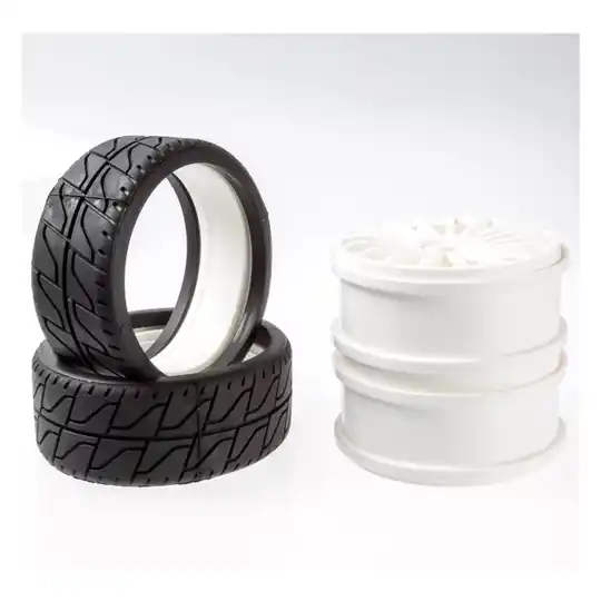 Alomejor Lot de 4 Pneus de Voiture RC à L'échelle 1/16, Pneus RC Blancs pour Voiture Télécommandée 1/16 AXI31594W Alomejor Lot de 4 Pneus de Voiture RC à L'échelle 1/16, Pneus RC Blancs pour Voiture Télécommandée 1/16 AXI31594W