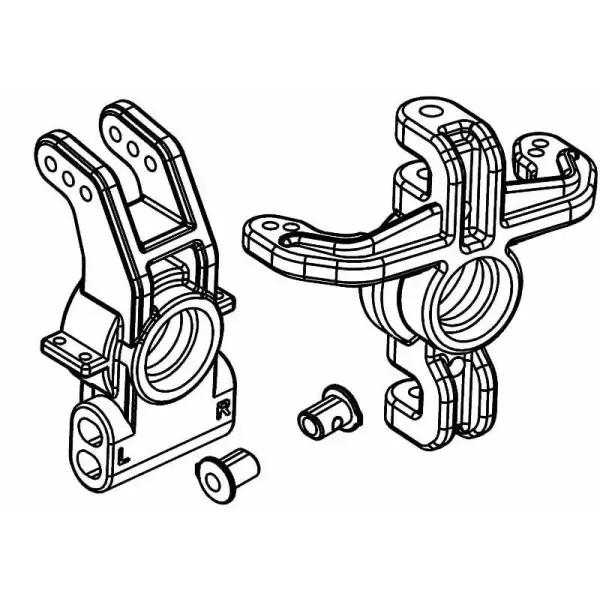 MCD Racing S5U  Fusées avant et arrière avec empiècements au niveau des orteils ref: M300601P