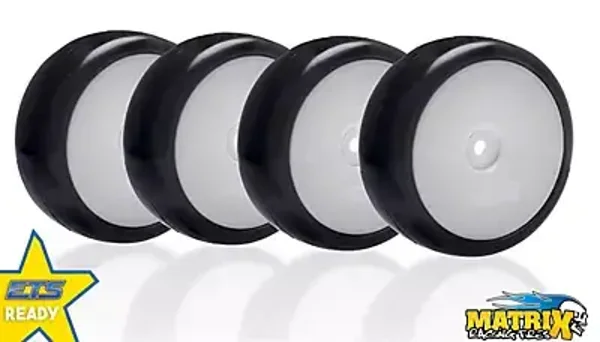 Pneus en caoutchouc pré-collés Matrix 1/10 EP D36 pour asphalte (4 pièces) ETS modifiés