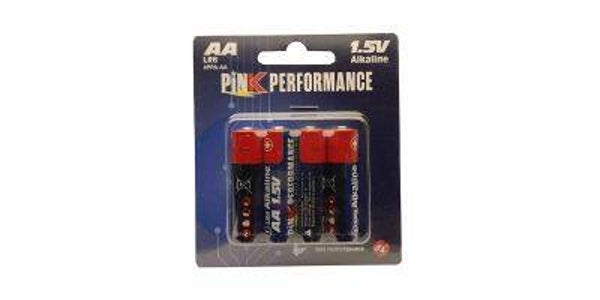 Pink Performance Piles Alcaline AA 1.5V R6 (4pcs) Part No. : PPA-AA