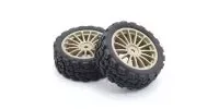 Pneus Montes-Colles Rally Tires 1:10 Kyosho Fazer FZ02-R (2) Part No. : K.FATH708GM